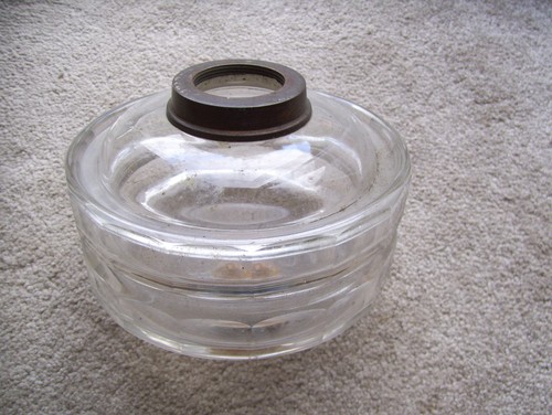 Slab cut clear large - cut, lamp