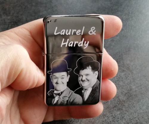 Laurel and hardy engraved - laurel,