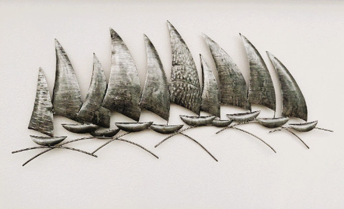 Hand made burnt silver ships - made,