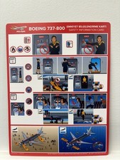 SAFETY INSTRUCATION CARD PEGASUS BOEING 737-800