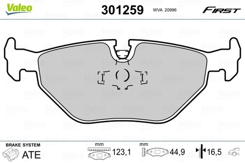 Valeo 301259 brake pad - valeo-oe,