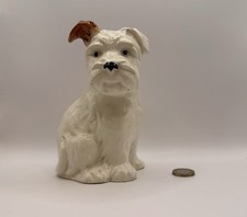 EARLY Beswick Puppy - Seated - White/Brown RARE (308) PERFECT CONDITION