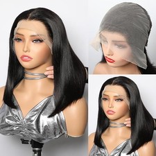 Bob Wig Human Hair 13x6 Full