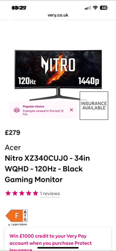 Nitro xz340cujo 34in - -, wqhd