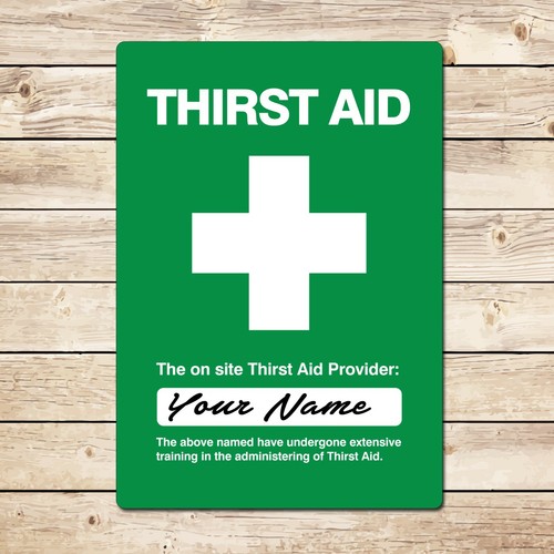 Personalised thirst aid metal - personalised,