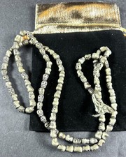 TIBETAN BRONZE SKULL NECKLACE 36 inches long