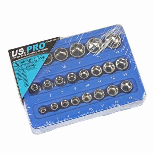 Pro 22pc superlock - us, 3/8