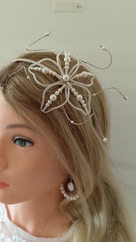 Bridal side tiara headband - bridal, tiara,