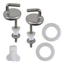 2 Pcs Universal Toilet Seat Hinges Spare Replacement Fitting Bathroom NEW