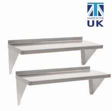 Displaypro Stainless Steel Shelves for Commercial Kitchens (Pack of 2)