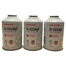 Honeywell R-1234YF Solstice Refrigerant 3 Cans 8oz Motor Vehicle AC Made in USA