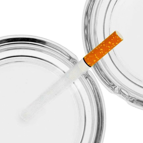 Glass ashtray clear - glass, round