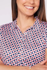 Swing out Sister Mirror Cap Sleeve Polo In Jumping Beans UK Medium 