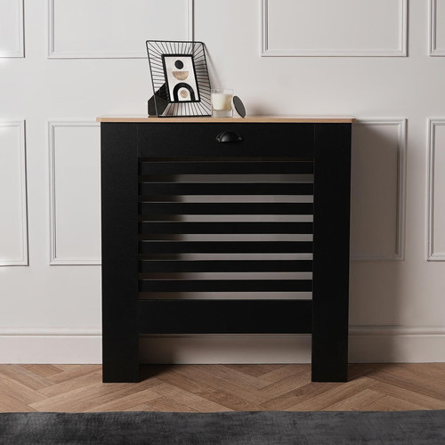 Ohs black radiator cover - black,
