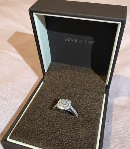 18ct white gold diamond - white, 0.50