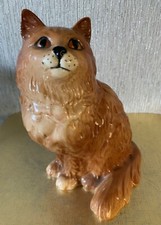 ROYAL DOULTON CAT PERSIAN CAT SEATED LARGE MODEL  DA 126 GINGER GLOSS PERFECT