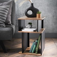 Small Side Table Rustic Oak &