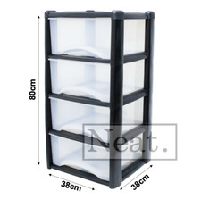 4 DRAWER PLASTIC TOWER - UNIT