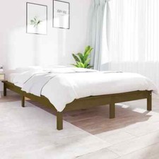 Bed Frame Honey Brown 180x200 cm Super King Size Solid Wood Pine vidaXL