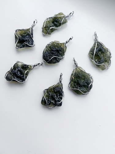 Natural moldavite rough stone - moldavite,