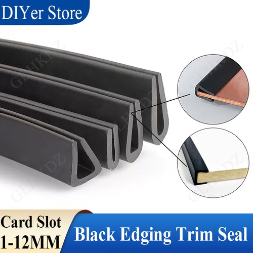 Slot 12mm black rubber - slot,