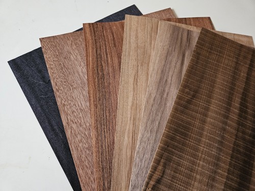 Various types real wood - real, veneer