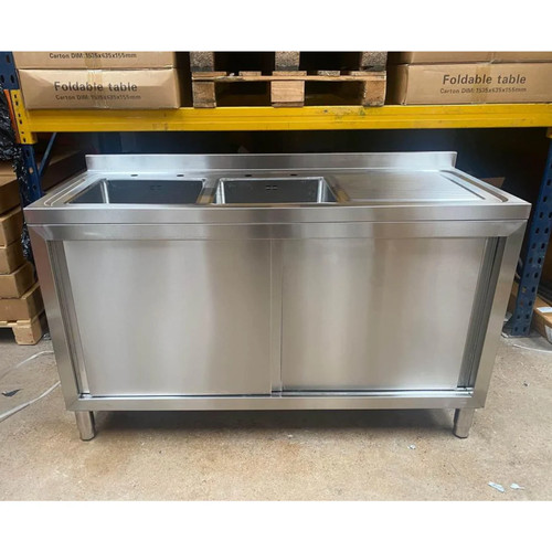 Double bowl sink cupboard - double,