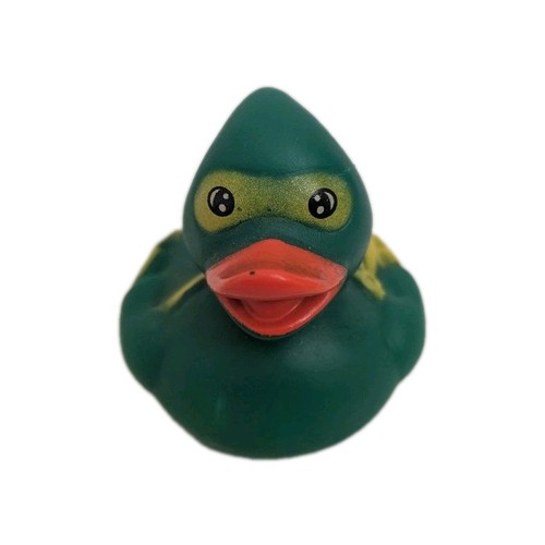 Green superhero rubber duck - superhero,