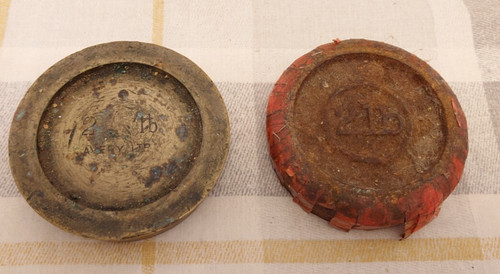 Pair 2lb round scale - of,