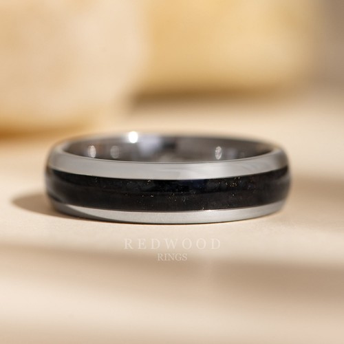 Silver tungsten ring black - silver, ring,