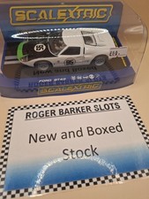 Scalextric C3231 Ford GT40 1966 Daytona White #95 Lights 1:32 Scale Slot Car