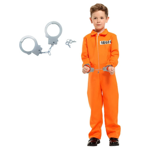 Kids prisoner costume - costume, orange