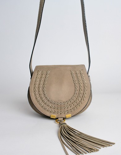 Chloé marcie gray suede mini - chloé,