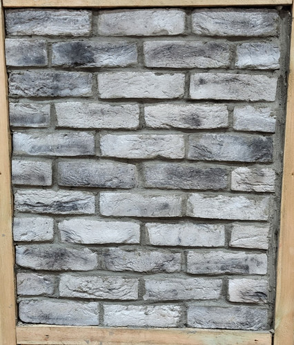 Grey brick slips blend veneer - slips,