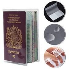 New Transparent Passport Cover Holder ID Card Plastic Protector Case UK Stock