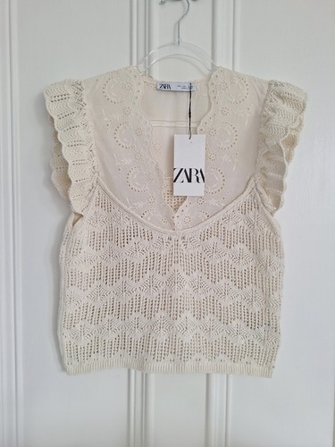 Zara knitted broderie anglaise - zara,