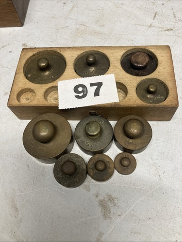 Apothecary brass weights part - ,