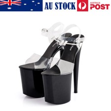 NEW SEXY 7.1' HIGH HEEL PLATFORM ROUND TOE NIGHT CLUB STRIPPER POLE DANCER SHOES