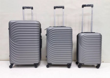 Suitcase Set of 3 ABS Cabin Hard Shell Luggage Travel Trolley 4Wheel Lightweight