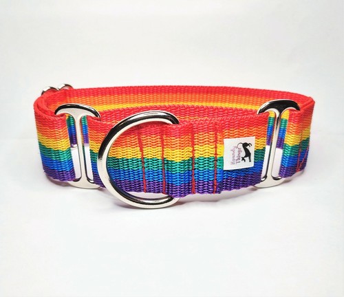 Rainbow martingale dog collar - rainbow,