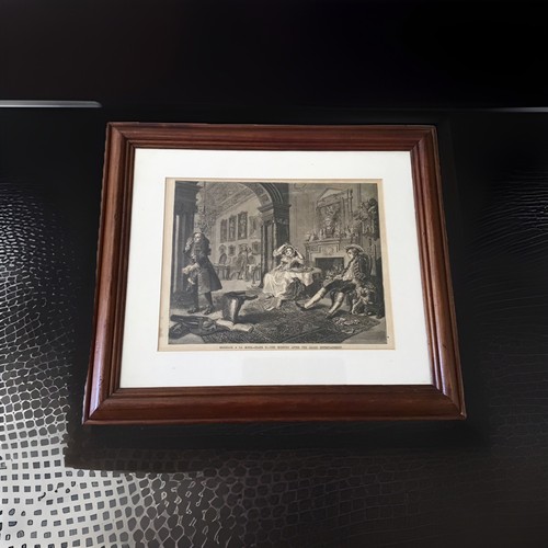 Vintage framed engraving print - engraving,