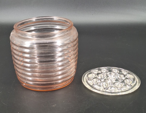 Vtg pink depression - vtg, glass