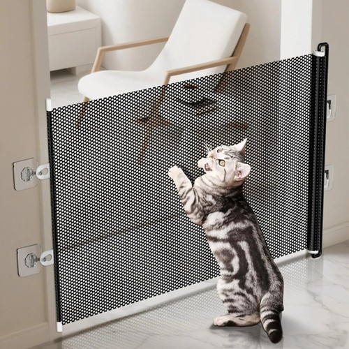Retractable mesh safety gate - retractable,