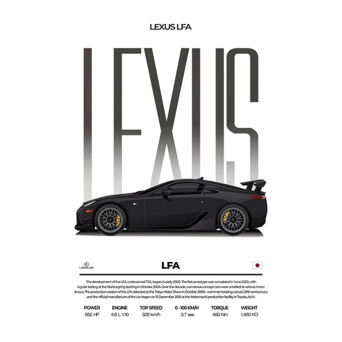 Lexus lfa supercar - lfa, poster
