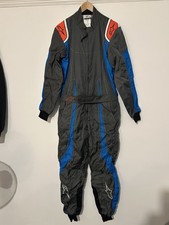 alpinestars kmx-9 kart suit Anthracite Blue Fluro Red Size 48