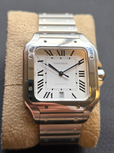 Cartier santos steel date - steel,