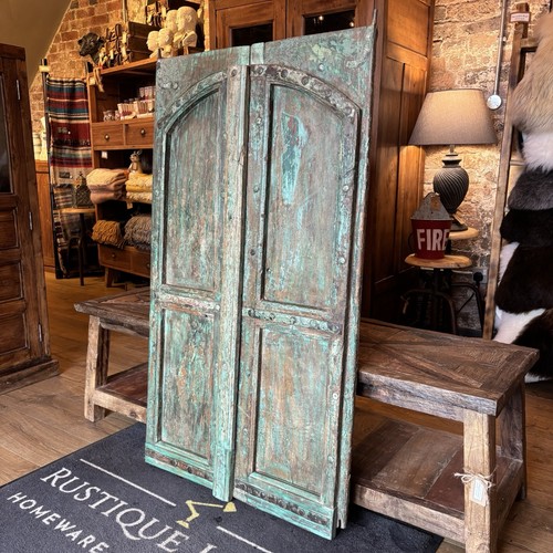 Rustic pair green window - rustic,