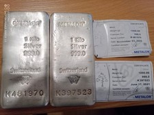 Metalor Silver Bullion Bar 1kg