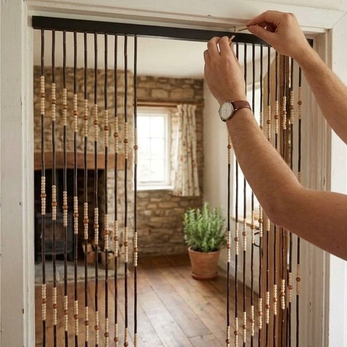 Bamboo beaded door - bamboo,