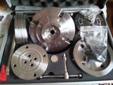 M33*3.5 thread 5.5"  4 Jaw Geared Scroll Wood Lathe Chuck 140mm box full set